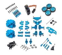 Ricambi per RC Compatibile Con WLtoys 284131 K969 K979 K989 K999 P929 P939 1/28 RC Auto Parti Di Aggiornamento Di Ricambio In Metallo Cambio Servo Link 18 Pezzi(Blue)