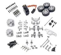 Ricambi per RC Compatibile Con WLtoys 284131 K969 K979 K989 K999 P929 P939 1/28 RC Auto Parti Di Aggiornamento Di Ricambio In Metallo Cambio Servo Link 18 Pezzi(Silver)