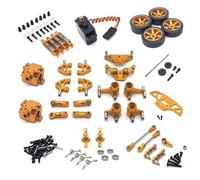 Ricambi per RC Compatibile Con WLtoys 284131 K969 K979 K989 K999 P929 P939 1/28 RC Auto Parti Di Aggiornamento Di Ricambio In Metallo Cambio Servo Link 18 Pezzi(Yellow)