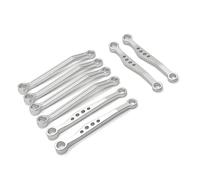 Ricambi per RC Compatibile Con WPL C64 1/16 Telecomando Auto Parti Di Aggiornamento Accessori Di Ricambio Kit Asta Fissa Anteriore Posteriore In Lega Di Alluminio(Silver)