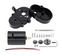 Ricambi per RC Compatibile Con WPL D12 D42 1/10 RC Auto Aggiornamenti Parti Accessori Di Ricambio Soffietto Metallico Con Denti In Acciaio 370 Alta Per Motore Ad Alta Velocità(Black 1set)