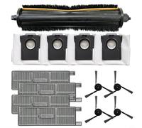 Ricambi per robot aspirapolvere Mova Z5 Pro/Z50 Ultra, set da 13 pezzi con spazzola principale, spazzole laterali, filtri e sacchetti per polvere, plastica ABS e tessuto non tessuto, per una pulizia