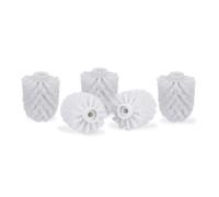 Relaxdays Set di 5 testine per scopino WC, filo sciolto 9,5 mm, testina di ricambio diametro 8 cm, bianco, 8 x 9,5 cm