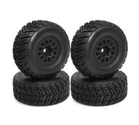Ricambi Pneumatici RC Per Arrma Per Mojave Per GROM 1/14 1/16 1/18 4 Pezzi Pneumatici E Ruote Esagonali 12 Mm Vuoto OD 2,56" RC Off-Road Short Course Truck(Black)