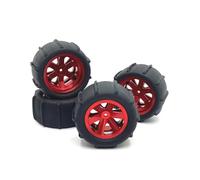 Ricambi Pneumatici RC Per MJX Per WLtoys Per SCY Per JJRC Per RIaarIo Per LC Per HuanSu Cerchioni Con Morsetto Pneumatici Metallo Ricambi Auto RC Accessori Aggiornamenti E Riparazioni(Red)