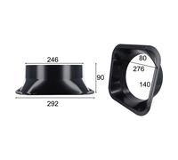Ricambi prese d'aria connettore condotto ABS plastica nero tubo valvola di riteg
