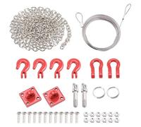 Ricambi RC Compatibile Con Traxxas Per Trx4 Per Axial Per Scx10 Per Wraith D90 1/10 RC Car Parts Gancio Per Rimorchio In Metallo Catena Di Traino Staffa Per Grillo