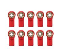 Ricambi RC per AXIAL per SCX10 D90 D110 per Tamiya CC01 1/10 rc Car Parts 10 Pezzi in Metallo M4 20mm Biella Tirante Giunto Sferico(Red)