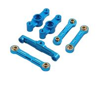 Ricambi RC per Tamiya per TT02 per TT-02D 1/10 RC Drift Parti di Automobili Cuscinetto A Sfere in Alluminio Manovella Sterzo Assemblea Collegamento Set(Blue)