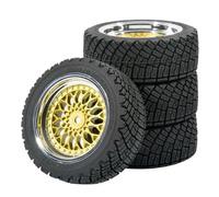 Ricambi Riparazione RC Per Tamiya Per TT01 Per TT02 Per Kyosho Per Sakura D3 Per Traxxas 4Tec 2.0 1/10 1/12 1/14 Pneumatici Per Strada Esagoni Ruota Cerchi In Plastica(Yellow)