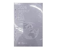 RICAMBIO 2026 CALENDARIO WEEKLY SETTIMANALE Large 14x21,5 cm intempo + Omaggio segnalibro
