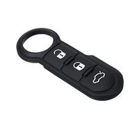 Ricambio 3 pulsanti per Chiave Fiat Lancia Gommino Pad tre Tasti compatibile con telecomando 500 Panda Punto Bravo Ypsilon Delta Musa - Nero