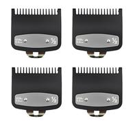 Ricambio adatto per set di protezioni per tagliacapelli Wahl da 1/2, confezione da 4 compatibili con protezioni Wahl Clipper Guards 1/2,0,5 mm, 1/16 '' 1,5 mm metallo tagliacapelli guardia per
