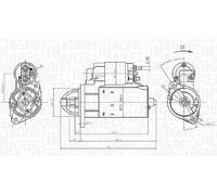 Magneti Marelli Motorino avviamento 063721172010 per Mercedes-Benz Vaneo (414) 1.7 CDI