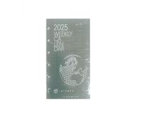 Ricambio Agenda 2025 Settimanale 12 Mesi Carta Bianca Formato 17x9 cm