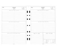 Ricambio Agenda Anelli Datato Settimanale 15x21 Master,A5 Orizzontale 2026 Greenwitch AMS10