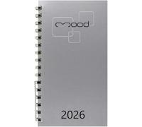 Ricambio agenda MOOD spiralato 8 x 13 cm settimanale 2026 + omaggio segnalibro