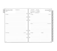 Ricambio Agenda Organizer 2026 Settimanale A5, 6 Fori, Divisori Mensili, Password, Nota, Contatto, Da Gennaio a Dicembre 2026, Carta Spessa 100gr, Ricariche per Taccuino 6 Anelli, Planner Diario