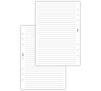 Ricambio agenda organizer a righe 15x21cm A5 6fori 50 fogli bianco