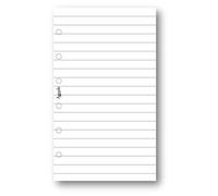 Ricambio agenda organizer a righe 7x12cm 6fori 50fogli bianco