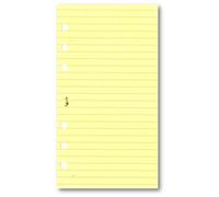 Ricambio agenda organizer a righe 9,5x17cm 6fori 50fogli giallo