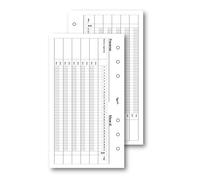 Ricambio agenda organizer presenze mensili 9,5x17cm 6fori 50fogli
