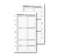 Ricambio agenda organizer settimanale 9,5x17cm 6fori 54fogli