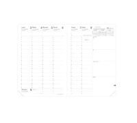 Quo Vadis 015009Q Agenda MINISTRO Lingua italiana Anno 2025 Formato 16x24 cm Settimanale 13 Mesi Dicembre-Dicembre Carta Bianca Ricambio Agenda Blisterato Copertina in Cartone Bianco
