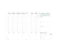 Ricambio Agenda Quo Vadis TRINOTE 2026 - 13 Mesi, Settimanale, 18x24 cm, Carta Bianca, Ricambio Agenda Blisterato Copertina in Cartone Bianco