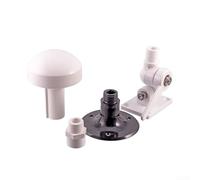 Ricambio Antenna GPS Alloggiamento G3/4 Filettatura Nero Bianco ABS Copertura per GPS Attivo Veicolo Antenna Telematica 130x96x34mm (Base Nera)