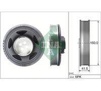 Puleggia albero motore con antivibrante 544 0129 10 INA per MINI BMW