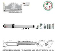 Ricambio Automatismo Motore Cancello Anta 2,5 Metri 230 V Corsa 400 mm Serai VDS