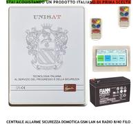 Ricambio Centrale Allarme Esistente Unisat 8 filo Espan 40 Batt. 12V7Ah 2 Radioc