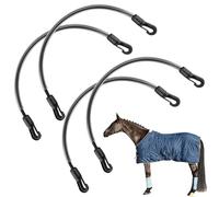Ricambio Cinghie Coperta Cavallo,4 Pezzi Fascia Regolabile | 54 cm Cinghie Elastiche Coperta con Clip a Doppia Estremità | Per Addestramento Equino E Equitazione Invernale