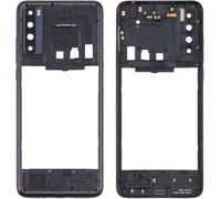 Ricambio compatibile con TCL 20 SE T671H MIDDLE FRAME SCOCCA TELAIO CENTRALE CON CORNICE LATERALE compreso di lente con cornice (Nero)