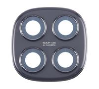 Ricambio compatibile con XIAOMI REDMI NOTE 14 PRO 4G 24116RACCG / REDMI NOTE 14 PRO 5G 24090RA29G vetro posteriore vetrino scocca lente obbiettivo + Cornice RING rear fotocamera BACK camera (Nero)