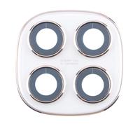 Ricambio compatibile con XIAOMI REDMI NOTE 14 PRO 4G 24116RACCG / REDMI NOTE 14 PRO 5G 24090RA29G vetro posteriore vetrino scocca lente obbiettivo + Cornice RING rear fotocamera BACK camera (Bianco)