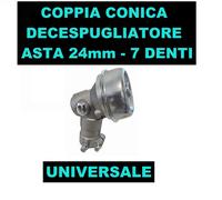 Ricambio Coppia Conica Decespugliatore Universale da 7 denti -asta Ø 24mm grasso