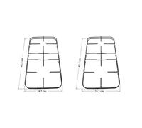 Ricambio Coppia griglie in acciaio cromato cucina gas Nardi cm.45,4 x 24,5