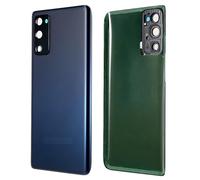 Ricambio Copri Batteria compatibile con Samsung Galaxy S20 FE 4G G780 G780F / S20 FE 5G G781 G781F Posteriore Back Cover Retro Scocca in plastica + lente Cornice + Biadesivo (Dark Blue)