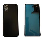 Ricambio Copri Batteria compatibile con Xiaomi Redmi Note 10 5G M2103K19G (NON con 4G) Posteriore Back Cover Retro Scocca in plastica + lente Cornice + Biadesivo (Nero)