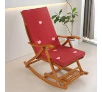 Ricambio Cuscino Poltrona Relax in Legno,Cuscini Seta di Ghiaccio con Schienale Alto per Sedie Giardino e Sedia Ufficio,Cuscino Spesso Esterno Seduta Coprisedia(Red,Soft cushion L50 x W50 x H60 cm)