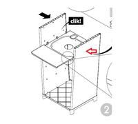 Ricambio Fianco per Kit Mobile per Lavatoio 40 x 40 x 87H Cm