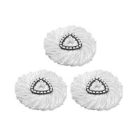 Ricambio for spazzola for mocio rotante, base for testina, compatibile con Vileda, sistema Easy Wring Tank for doccia e pavimento(White-3PCS)