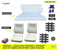 Ricambio Imbottiture Sedili Fiat Panda Classic ANTERIORI POSTERIORI + kitCINGHIE