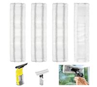 Ricambio in Microfibra di Ricambio Compatibile con Kärcher WV1 Accessorio per Aspirapolvere per Finestre, 4 Pezzi Coperture in Microfibra per Aspirapolvere per Finestre Kärcher WV1, 255 × 70mm