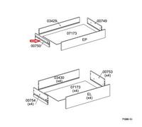 Ricambio Laterale Cassetto 00750 per Kit Cassettiera 5C Nova 77 x 40 x 107