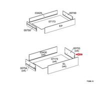 Ricambio Laterale Cassetto 00753 per Kit Cassettiera 5C Nova 77 x 40 x 107