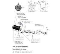 Ricambio marmitta posteriore LeoVince sistema scarico LV-10, Ø 54 mm, destra
