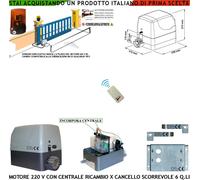 Ricambio Motore 230 V Centrale Radiocomando Faro Per Cancello Scorrevole 6 Q.li